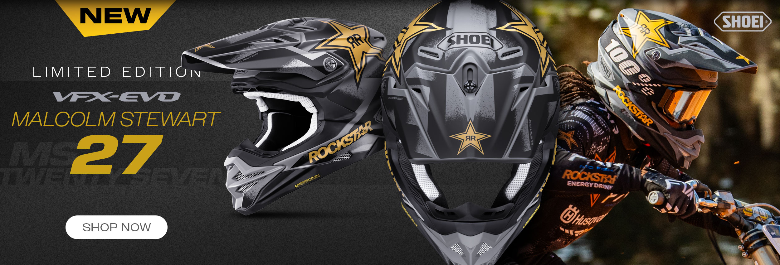 SHOEI VFX-EVO Malcolm Stewart 27 replica helmet